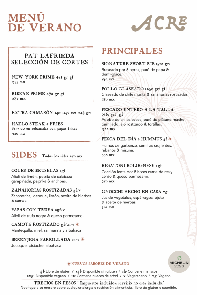Acre summer season menu esp 02