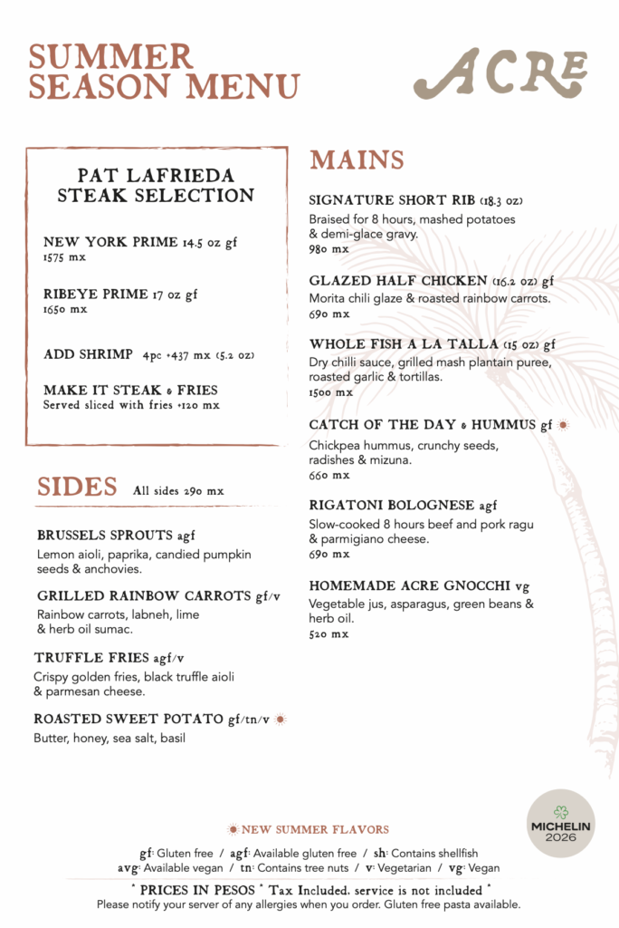Acre Summer Menu updateENG