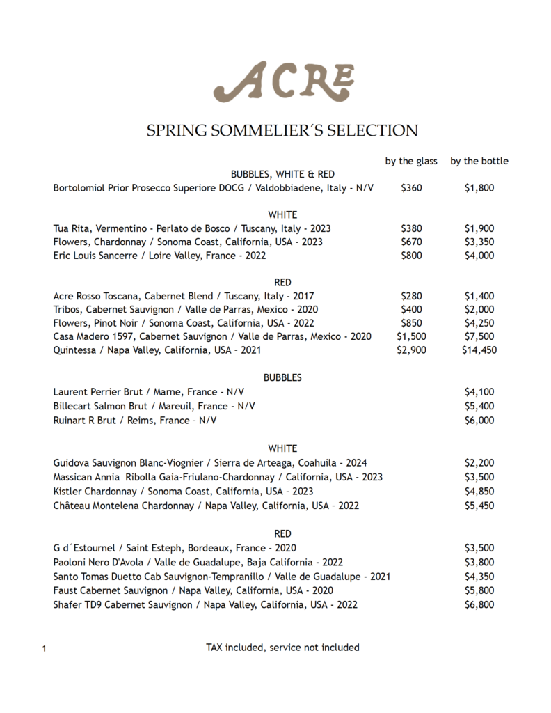 Acre winelist ago2026