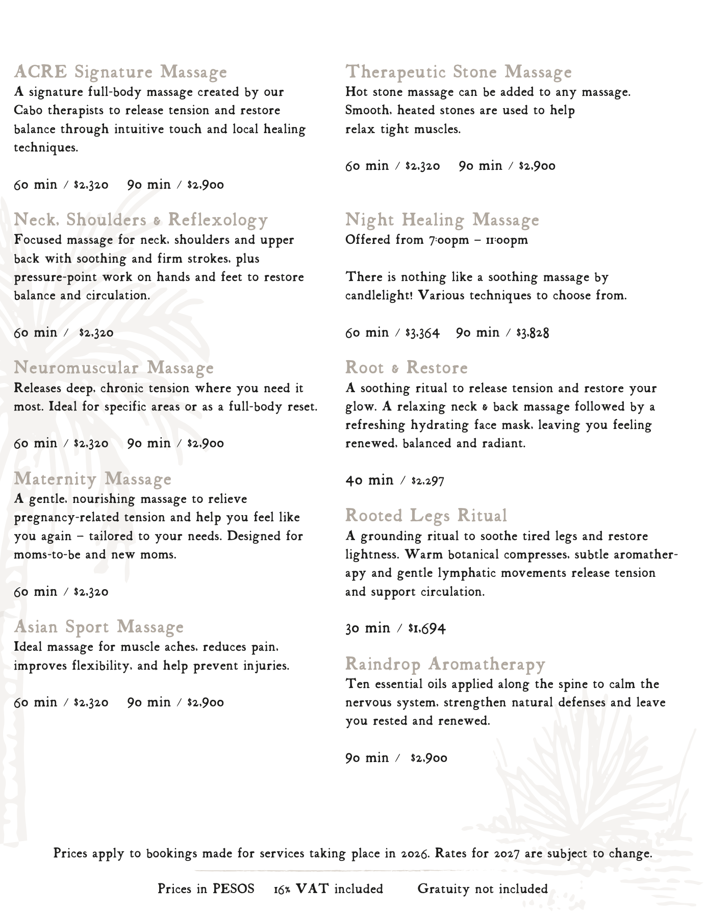 Acre Spa Menu 2026 ENG 02.ong